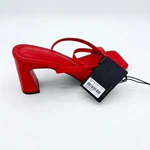 Forever 21 Red Ankle Strap Block Heel Sandals - Size 7 New with Tags